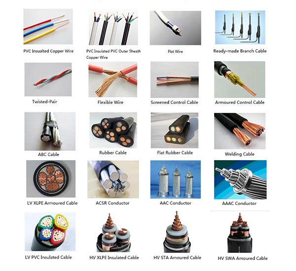 Types of wire and cables