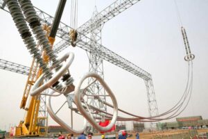 hvdc overhead transmission line laying